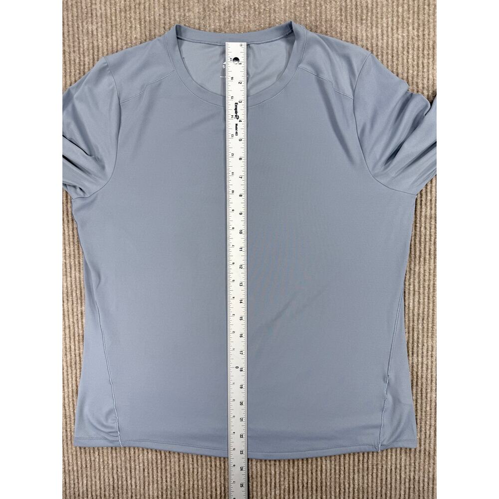 Avia SoftSculpt Womens XL Moonstone Blue Gray Long Sleeve Top Thumbholes - Picture 9 of 9